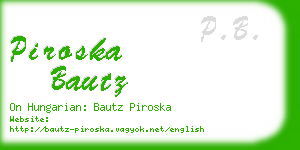 piroska bautz business card